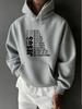 Scripture Cross Print Top, Faith Religious Theme Print Casual Sports Outdoor Men'S Long Sleeve Hooded Sweatshirt, Men'S Top for Au