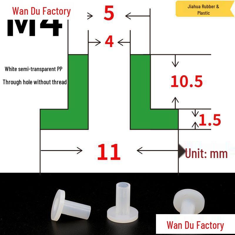 T-Shaped Nylon Insulating Bushing Spacer for M3-M35 Threads