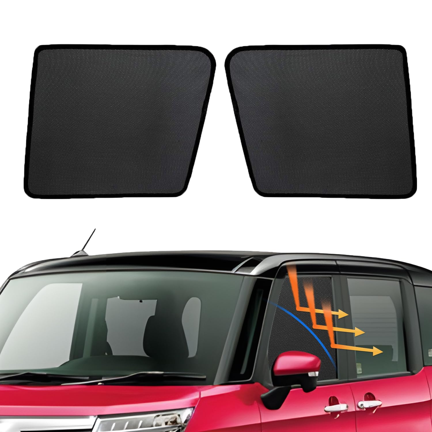 

Cartist 2025 Последняя модель Сетчатые шторки для Toyota Roomy Затемняющие Автомобильные от УФ-света Инструкции Стабильные Легкие Интерьер 2 панели Высокой плотности & чёрный