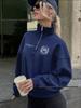 2026 Women's Retro American-Style Half-Zip Lapel Hoodie – Thickened for Autumn/Winter