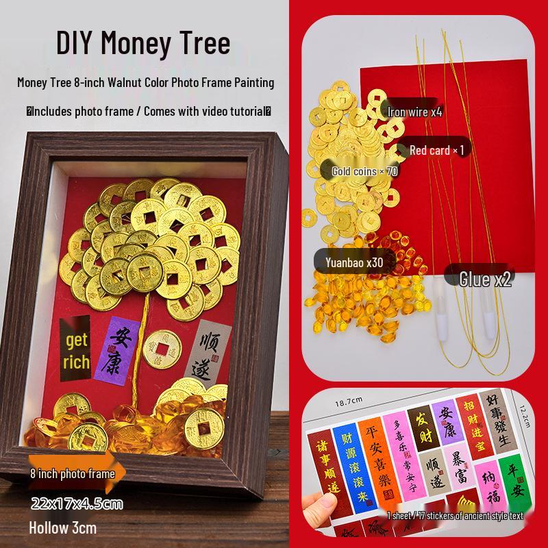 Dragon Boat Festival Coin Tree DIY Photo Frame Set: Home Decor & Gift