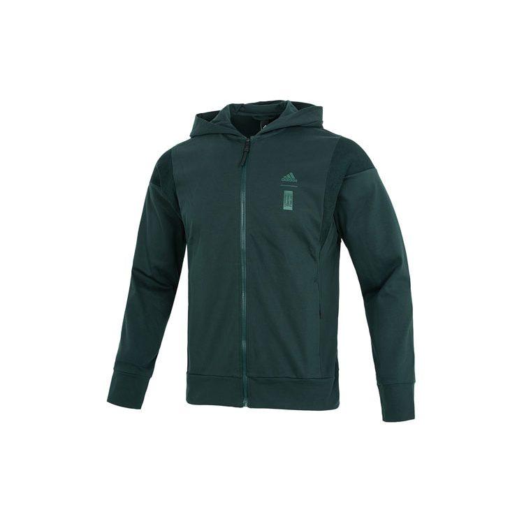 adidas Jackets Men's Green Hooded Moderate Other HM2957