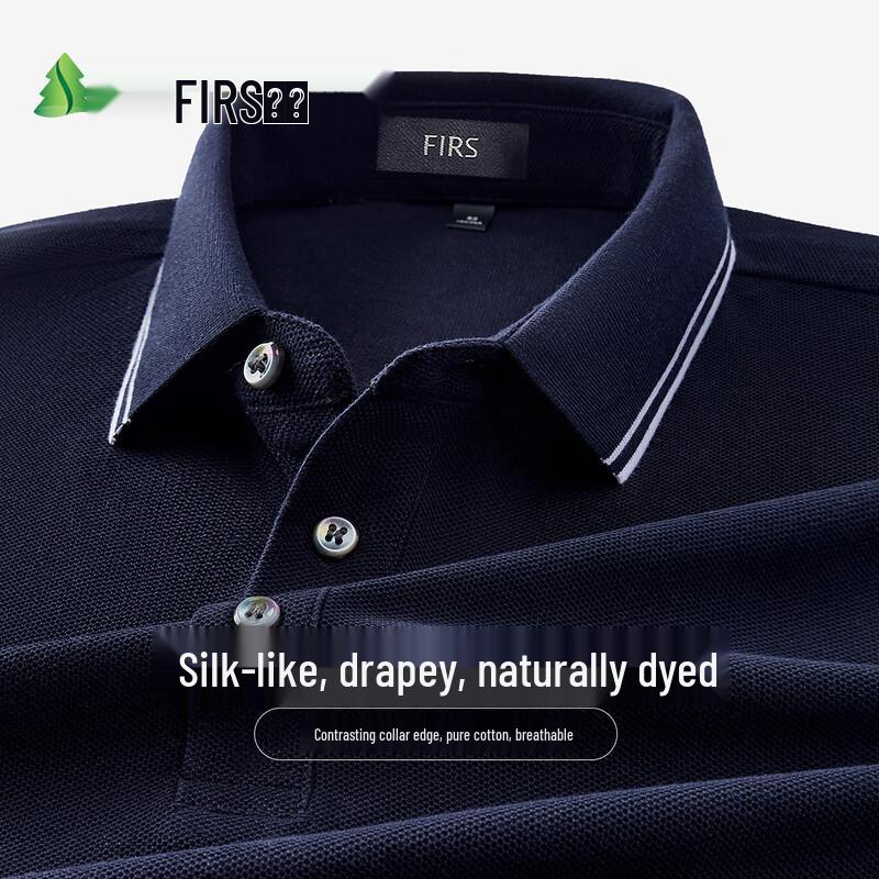 FIRS Men s 100% Mercerized Cotton Long-Sleeve Polo Shirt L