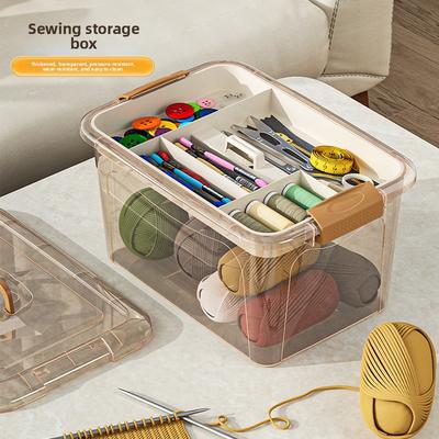 Needle and Thread Storage Box Large Household Sewing Sewing Sewing Kit Tool Transparent Multi-functional Portable Clothing Sewing Storage Box