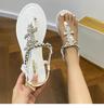Fashion 2025 Sandals Ladies Shoes Summer Flip Flops Platform Women's Heels New Fashion Corrective Girls Rhinestone Gladiator Beach Flat