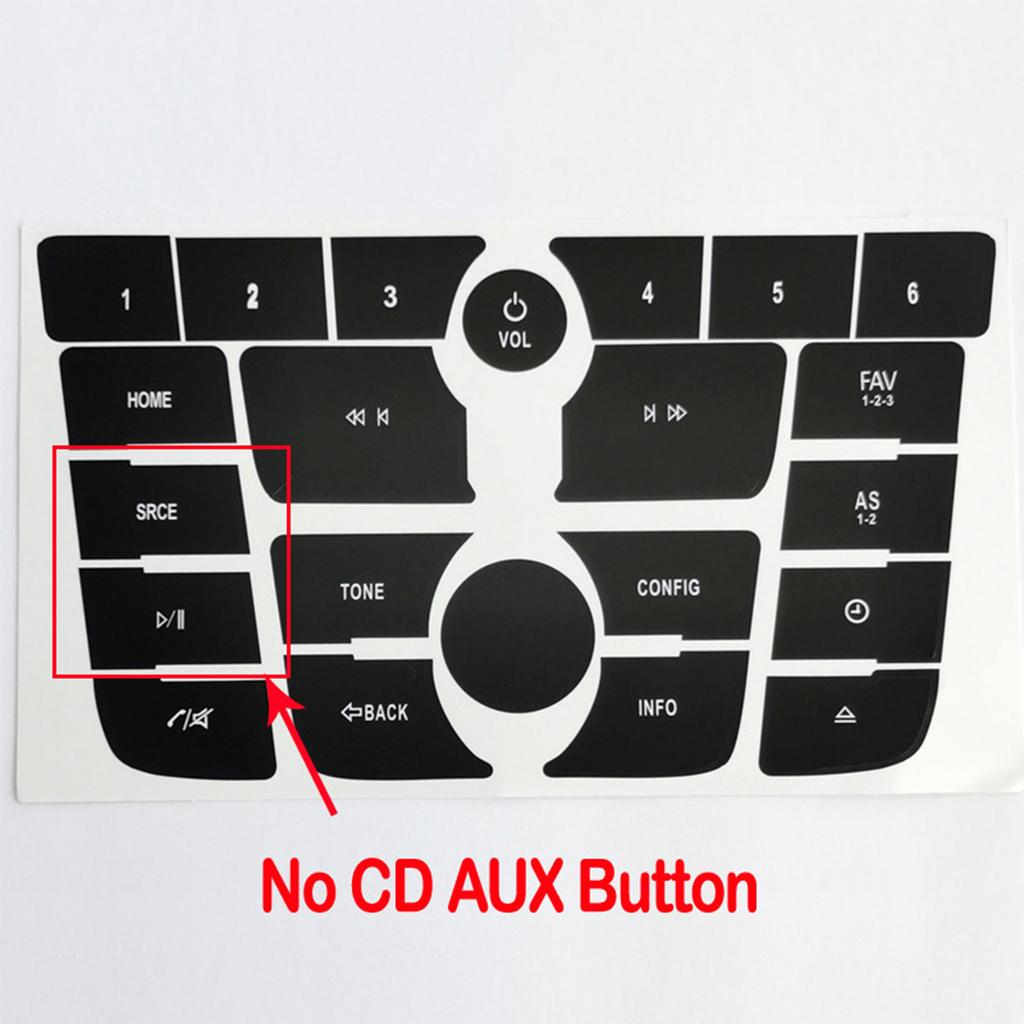 Adesivos para reparo de botões de áudio e rádio CD Buick Encore e Verano