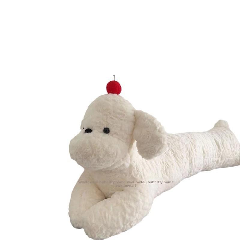 Cute Puppy Cherry Plush Cushion With Soft Cover For Home Decor