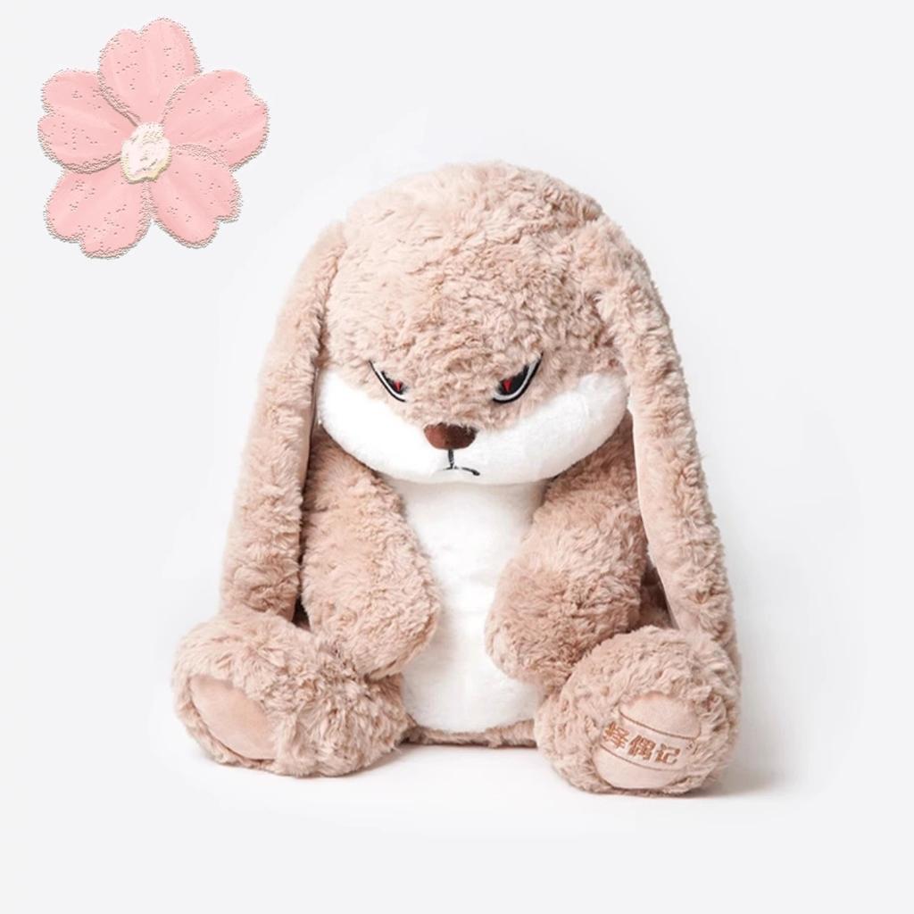 Peluche di Coniglio Kawaii con Orecchie Lunghe Giocattolo Morbido di Coniglietto Bambola Compagna per il Sonno Carina Regalo di Compleanno