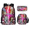Elementary School Cartoon Backpack And Peripheral Backpack Three Piece Set