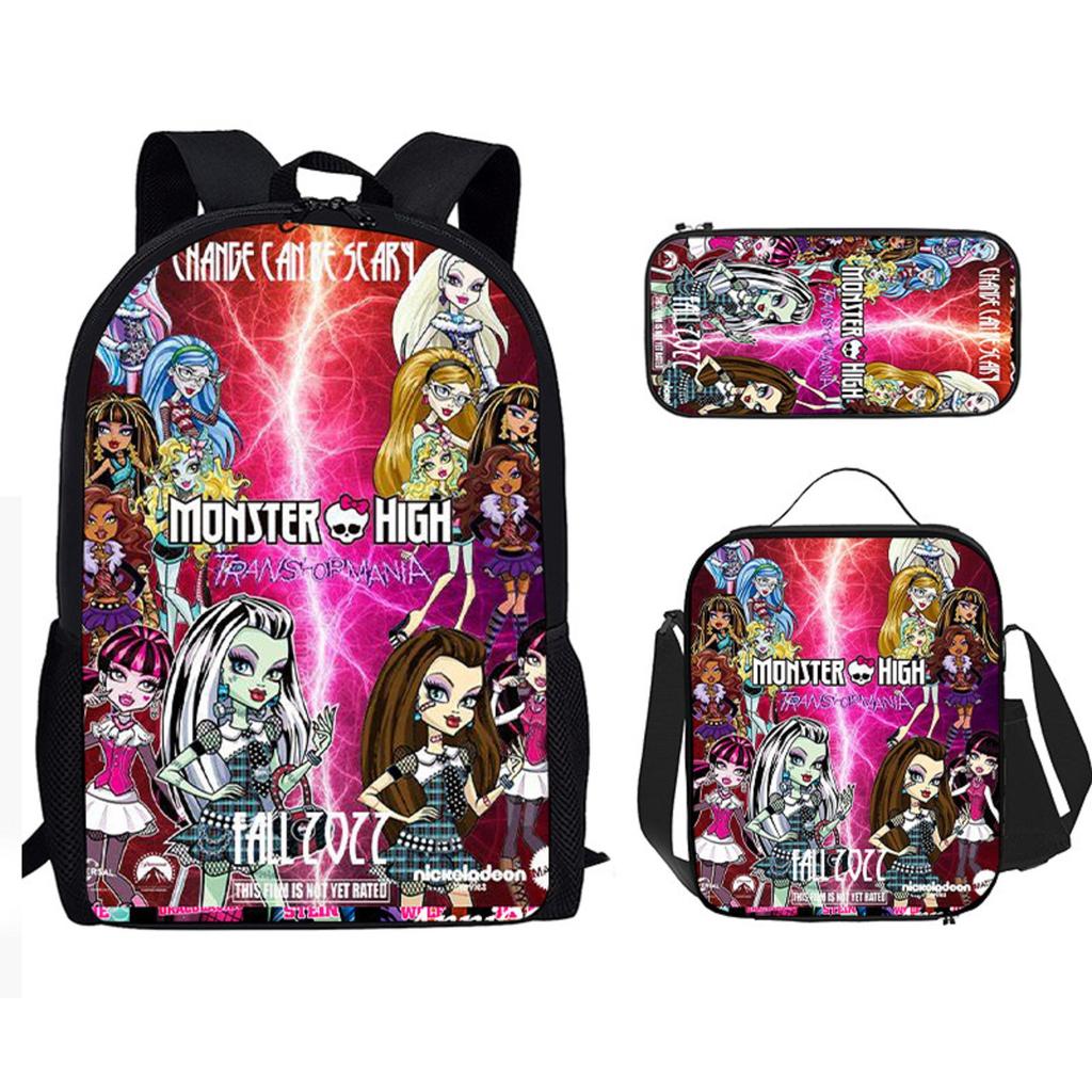 Elementary School Cartoon Backpack And Peripheral Backpack Three Piece Set