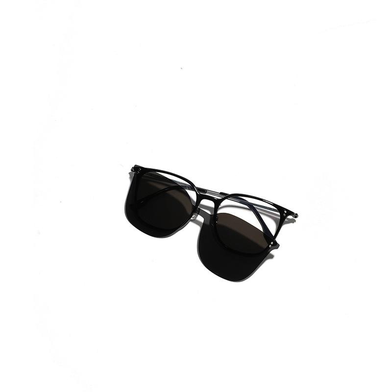 Magnetic Set Glasses Brown Can Be Matched With Myopia Glasses Sunglasses Female Titanium Metal Polarizer Male