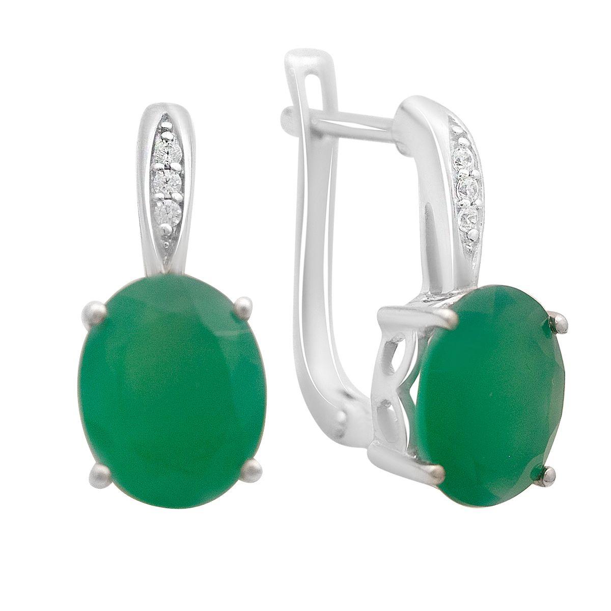 

Серебряные серьги с натуральным агатом 4.34ct (2171027) смарагдовий
