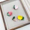Wei Yi Jewelry Acetate Fruit Series Hair Claw Clip - Cute Small Size, High-End Hair Accessory for Flyaway Bangs