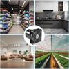 ABWR-For Bathroom, For Toilet, Kitchen, Greenhouse 12V 100Mm Extractor Fan With Speed Control, 3000 RPM Pipe Fan EU Plug