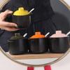 Japanese Style Ceramic Seasoning Jar Dust-proof Condiment Container Spices Storage Box  Salt