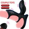 Vibrating Penis Ring Couple Vibrator Clitoris Stimulation Sex Toys for Men 10 Modes G-spot Massage Adult Products Remote Control