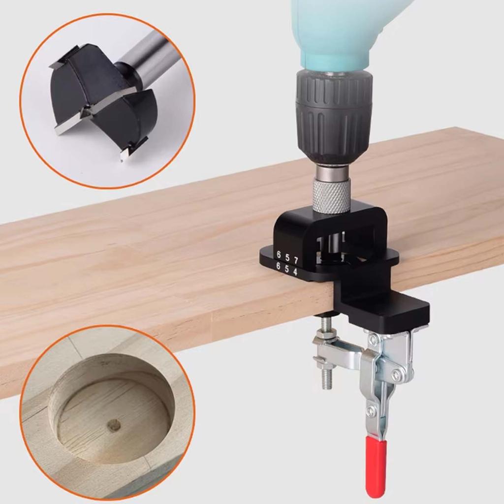 35mm Concealed Hinge Jig Hole Drilling Guide Locator Template Woodworking for Frame Cabinet Cupboard Door Hinges Installation