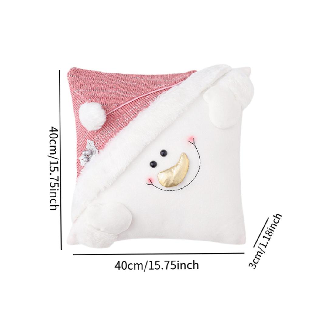 Christmas Throw Pillow Cover Winter Living Room Zipper Bedroom Cushion Cover
