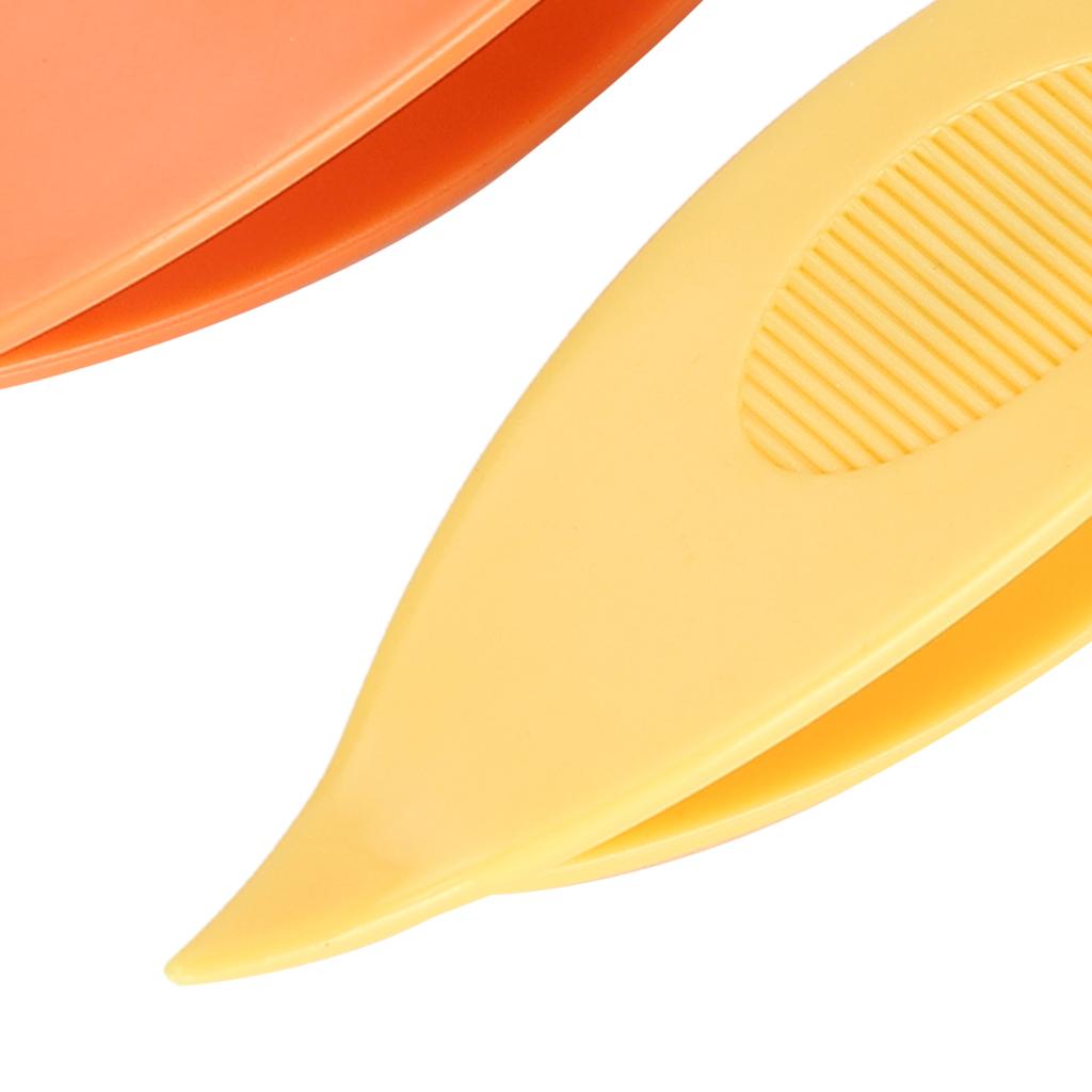 2pcs Tatting  s Plastic Tatting  s Craft Tool for   Hand Sewing Knitting(Orange Yellow )