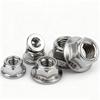 2/5/10pcs M4-M10 304 A2 Stainless Steel Prevailing Torque Type All Metal Insert Hex Hexagon Self Lock Nut With Flange Locknut