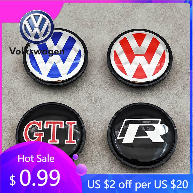 Für VW Volkswagen Jetta MK5 Golf 4 Stück 65mm Rot Blau Auto Radnabenkappen Für Volkswagen VW R GTI Golf 6 Passat CC Magotan Toura