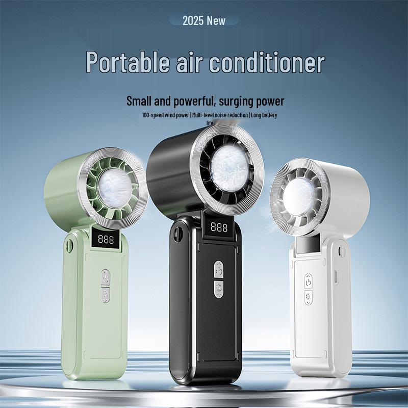 Rechargeable Handheld Turbo Ice Cooling Fan – Portable Electric Mini Fan