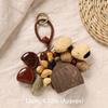 Handmade Natural Fruit Shell Bag Keychain Personality Multifunctional Usage Fruit Shell Wind Chime Ornament Bag Accessories