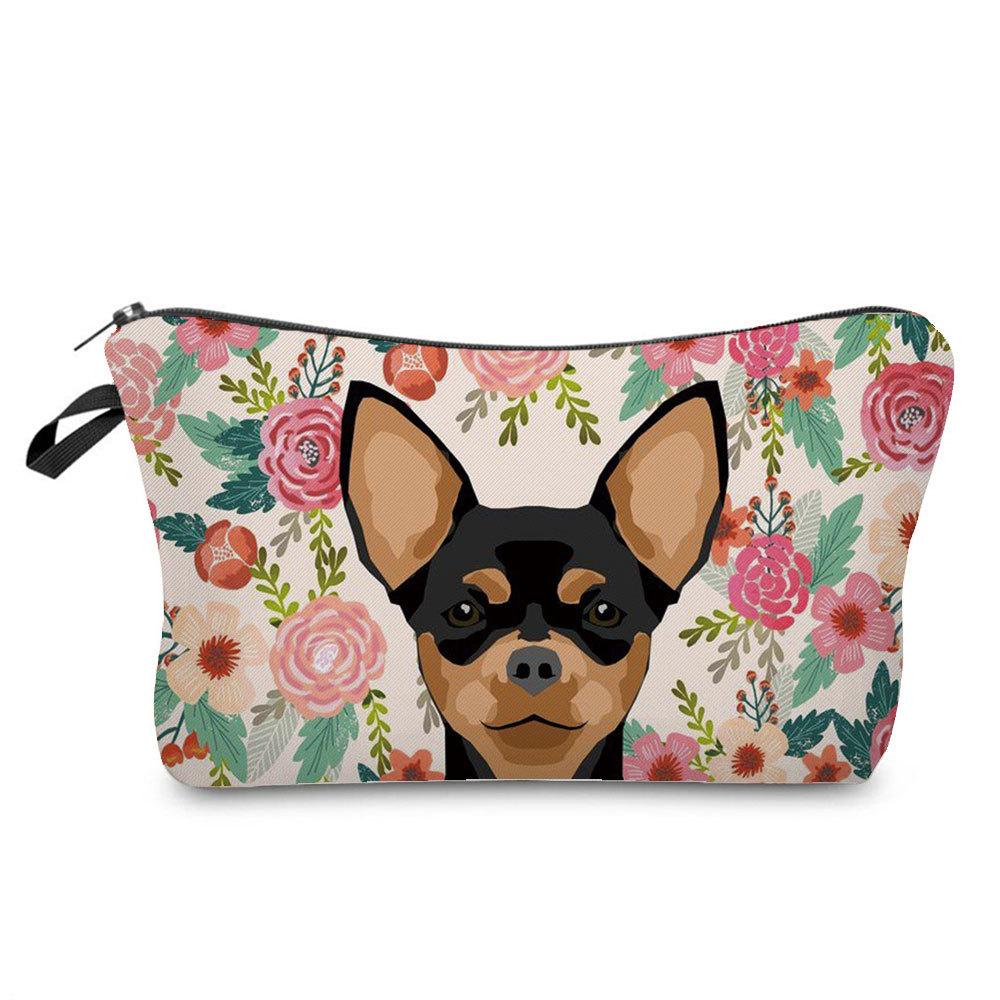 Women Flower Print Cosmetic Bag Toiletries Organize Travel Storage Case 6666