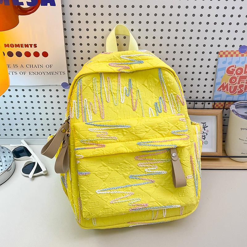 

Backpack Girls Travel Cute Girl Simple Middle School College Student Printing Lightweight Trendy Fashion Backpack жовтий