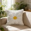 Quilted Pillowcase With Three- Embroidered Cushion, - Sofa Backrest