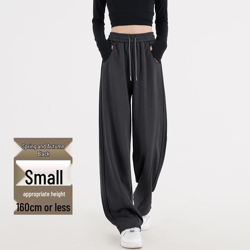 Women's Fleece-Lined Wide-Leg Pants - Autumn/Winter 2024 Lamb's Wool Straight-Leg Sportswear