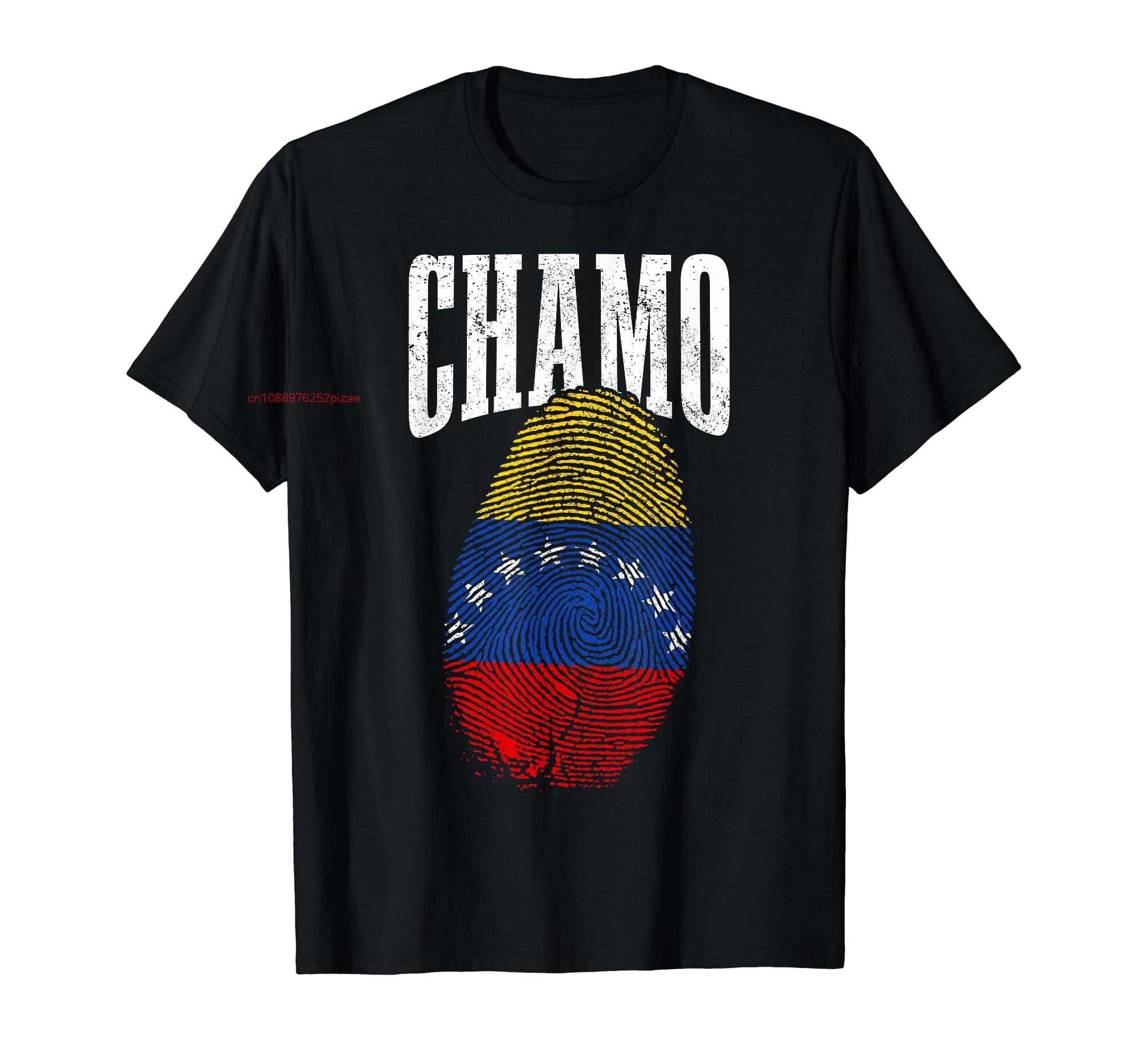100 Cotton Venezuela Chamo Fingerprint DNA Venezuelan Flag Pride TShirt MEN WOMEN UNISEX T Shirts Size S6XL M