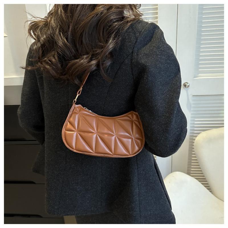 New Solid Color Casual Women's Handbags Shoulder Bag with Niche Retro Design Fashiable and Trendy Leather Crossbody Bags