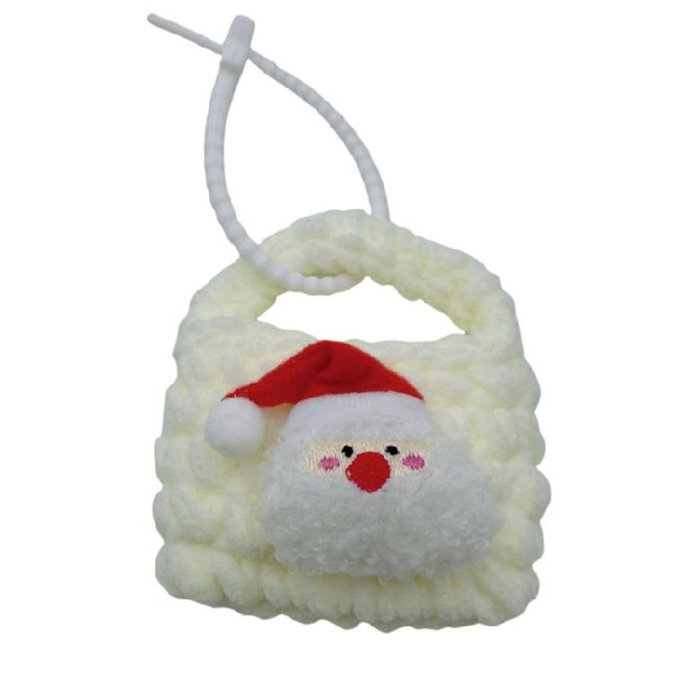 Christmas Plush Keychain Wallet Space Knit Earphone Bag Pendant Practical Holiday Accessory