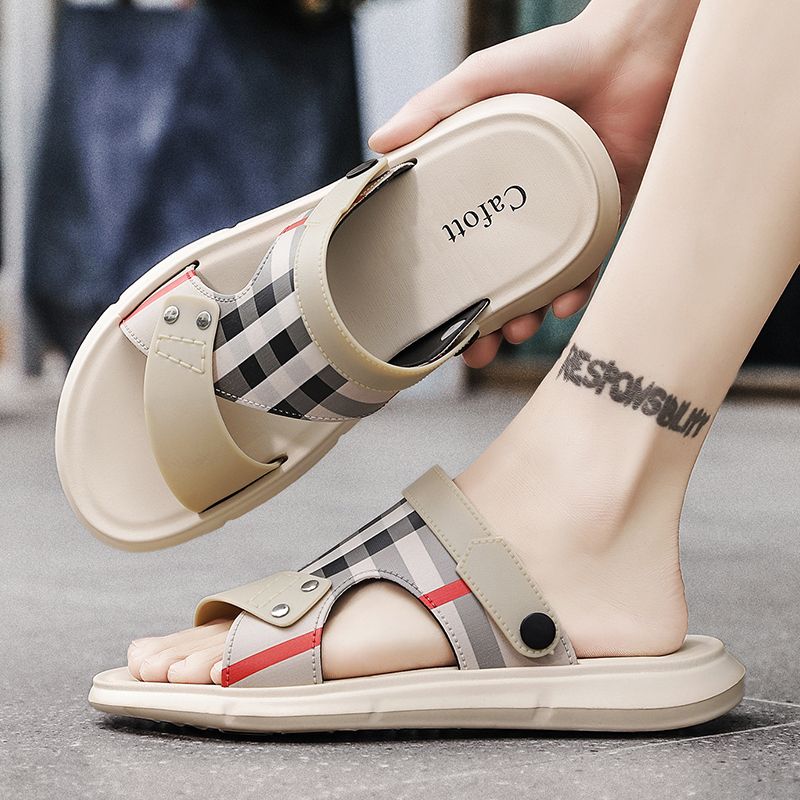 EVA Slides Summer Men's Simple Fashion Sandals Outer Wear Non-slip Anti-odor Soft Bottom Slippers Casual Outdoor Sports Beach Slippers