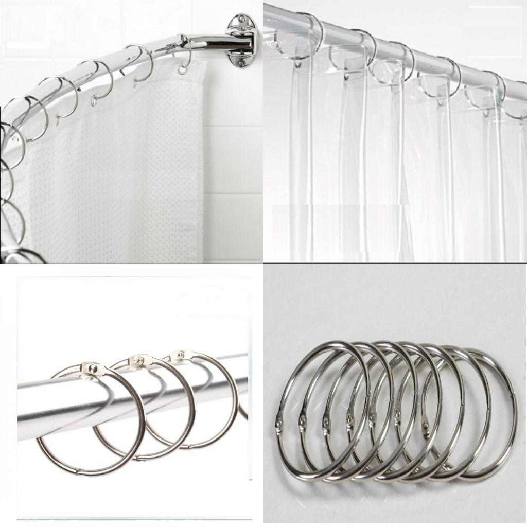 Metal Modern Minimalist Shower Curtain Hook Rings With Open Ends Decor Accessory