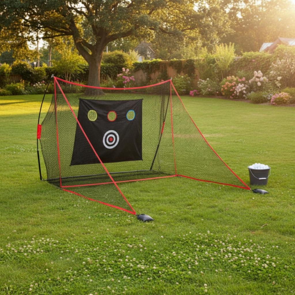 Golf Practice Net Portable Training Side Protection Driving Range Aid