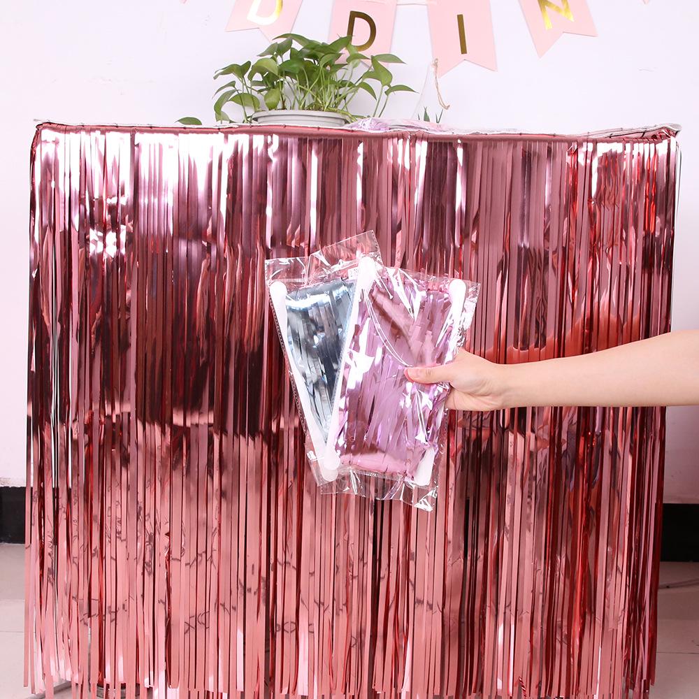 Rain Curtain Fringe Table Skirt for Party or Dining Table Decoration
