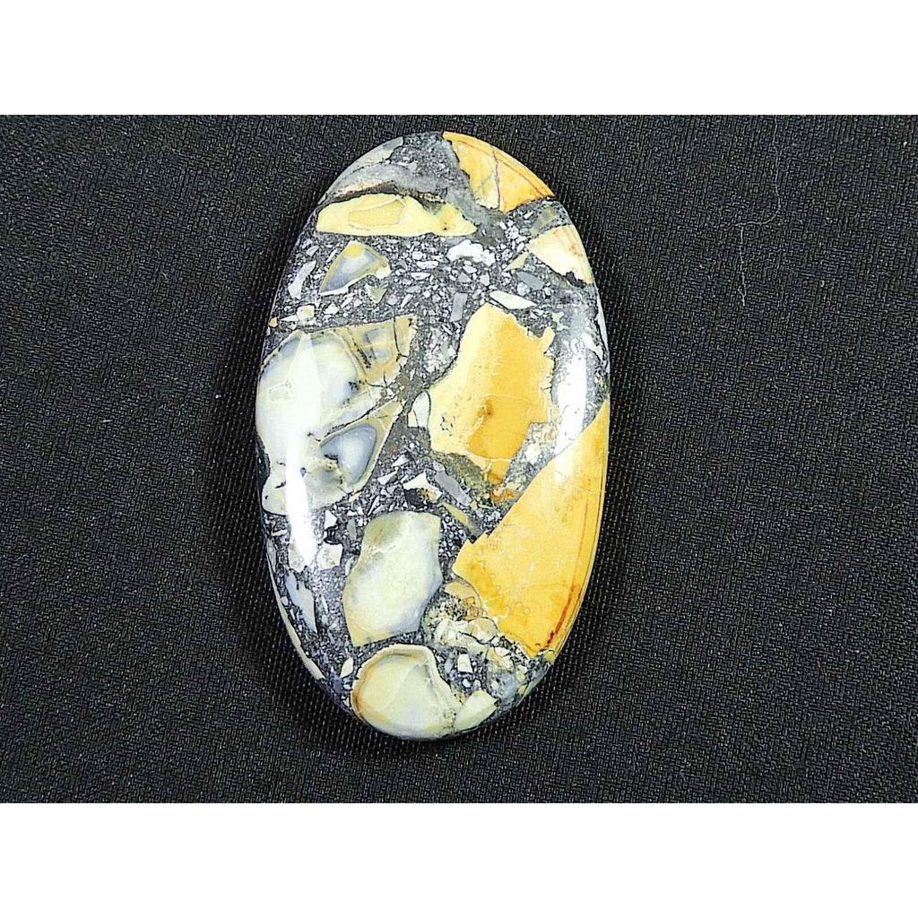 44Cts. Natural Maligano Jasper Oval cabochon Palm Crytsal Gemstone 22X37MM SK-2663