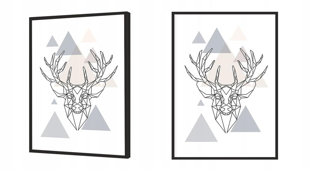 Picture poster In a frame 43x33 cm Deer P1184