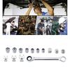 15Pieces Adjustable Serpentine Belt Tensioner Tool Kit Pulley Removal Wrench Tool for Automotive Repair and Maintenance