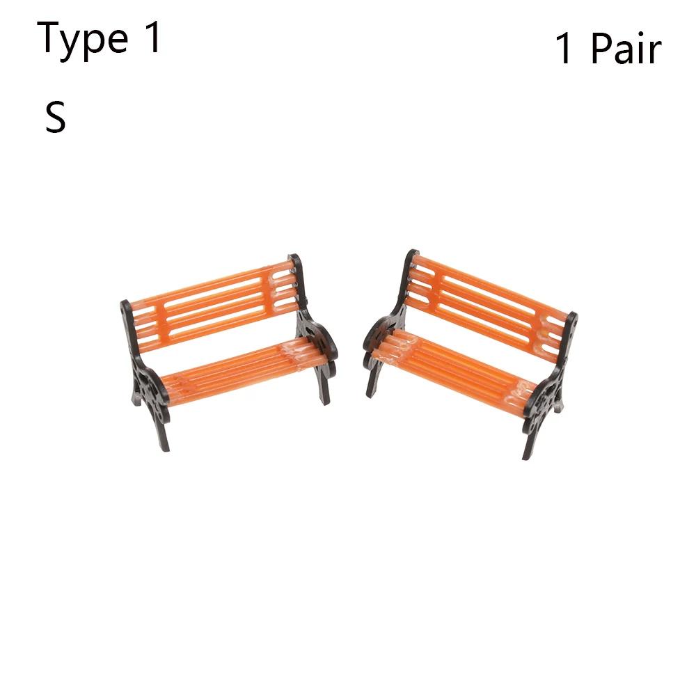 Miniature Bench Chair Figurines Resin Crafts Micro Landscape Model Mini Garden Decor DIY Home Ornament Doll House Accessories