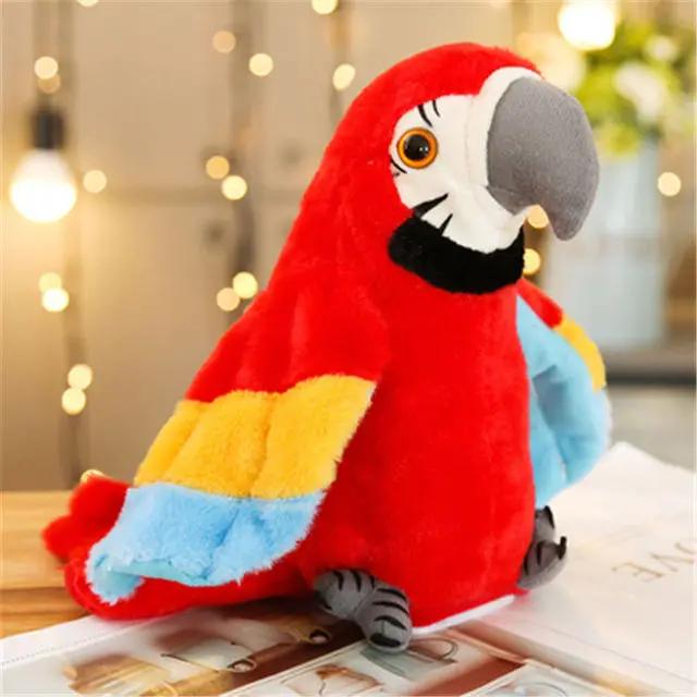 Simulation Plush Toy Parrot Bird Plush Stuffed Doll Children's Toy Cute Animal Birthday Toy Christmas Party Gift for Children
