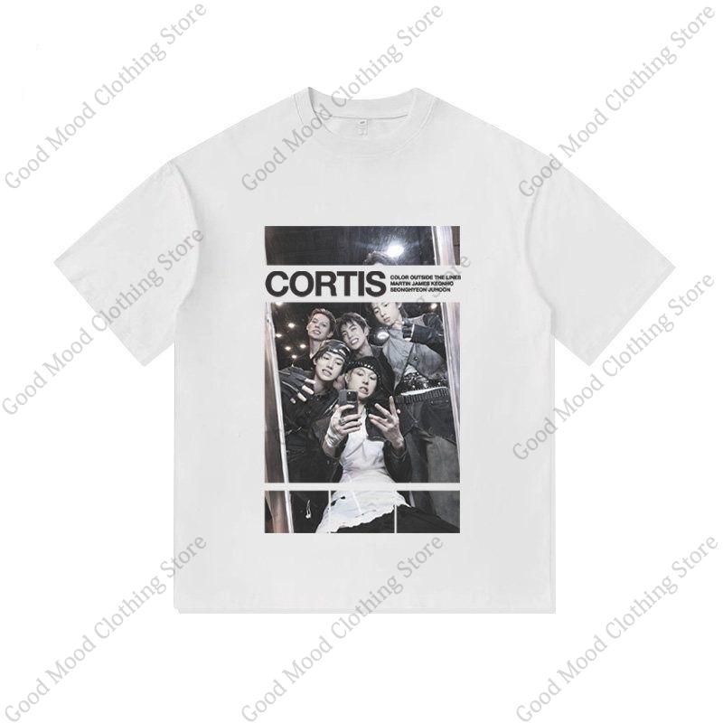 CORTIS T Shirt Streetwear Fashion Retro Cotton Short Sleeve Tee Top Kpop KEONHO JUHOON SEONGHYEON Print Unisex Women Casual Tshirt