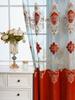 Elegant European Embroidered Floral Curtains High-End Finished Product for Living Room Bedroom Villa Luxury