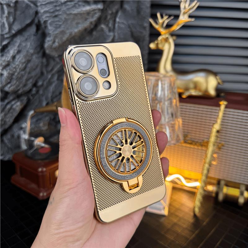 Electroplating Gold Suitable for OPPO Mobile Phone Case Reno14Pro Gyro Bracket Reno13 Bright Mesh Heat Dissipation X8