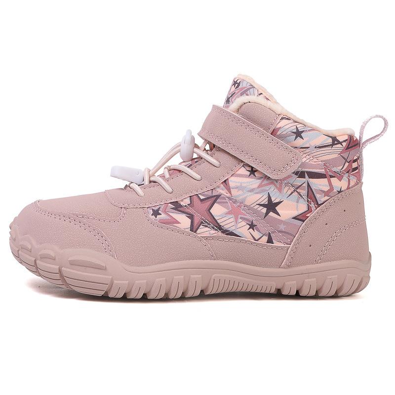 Winter Outdoor Baumwollschuhe Kinder Verdickt Frostschutz und Kälteschutz Schneestiefel Rutschfest Offroad Fünf-Finger-Schuhe Wanderschuhe