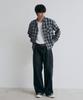 NODU Crop Check Shirt [Black]