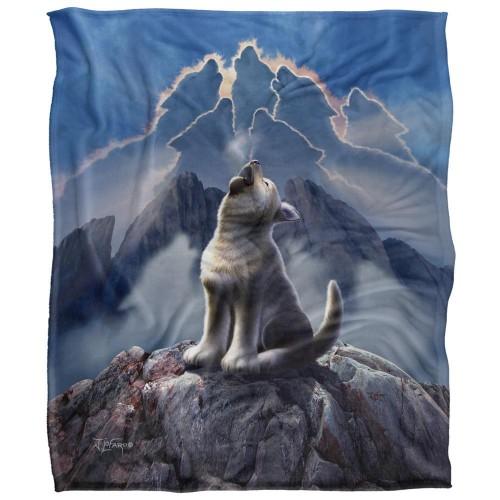 JQ Licensing Jlo Silky Howling Wolf Supersoft Blanket