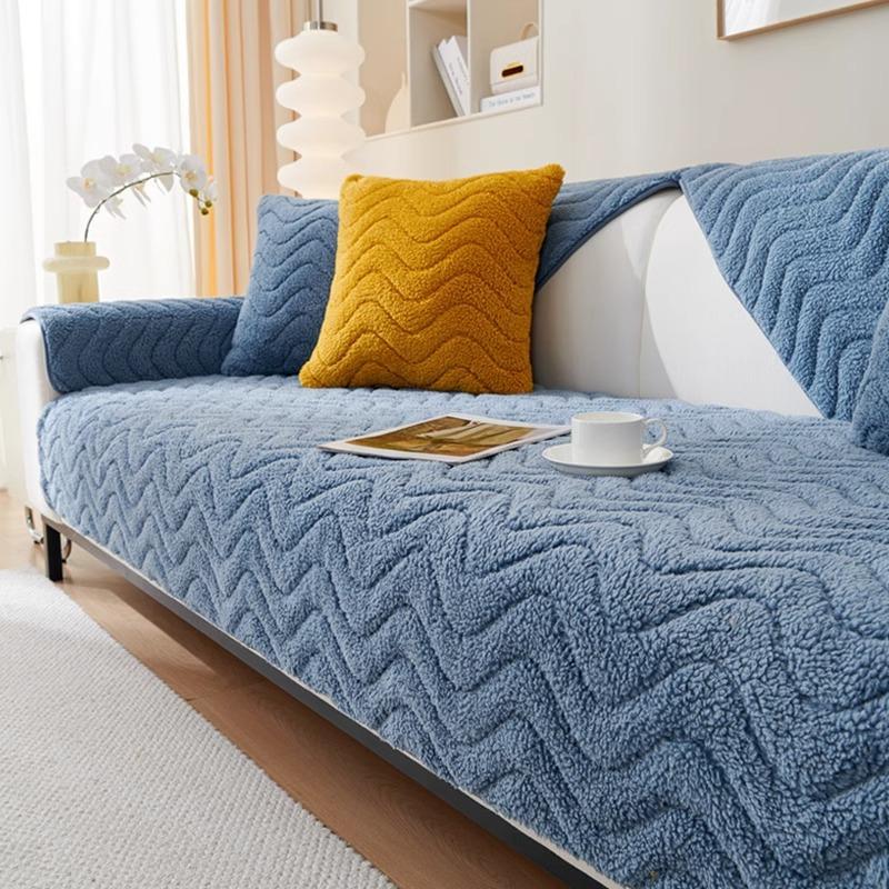 Hair Cushion Winter Warm Heat Storage Plush Thickened Sofa Cover Non-Slip All-Inclusive Cover Cloth Cover Towel Cushion